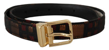 Load image into Gallery viewer, Dolce &amp; Gabbana Multicolor Leather Belt with Gold Buckle
