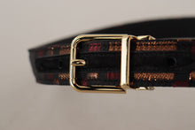 Load image into Gallery viewer, Dolce &amp; Gabbana Multicolor Leather Belt with Gold Buckle
