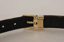 Load image into Gallery viewer, Dolce &amp; Gabbana Multicolor Leather Belt with Gold Buckle
