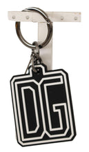 Load image into Gallery viewer, Dolce &amp; Gabbana Elegant Silver &amp; Rubber Designer Keyring
