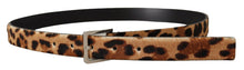 Load image into Gallery viewer, Dolce &amp; Gabbana Elegant Leopard Print Calf Leather Belt
