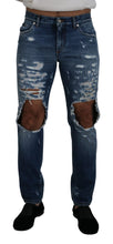 Load image into Gallery viewer, Dolce &amp; Gabbana Chic Tattered Denim Pants for the Modern Man
