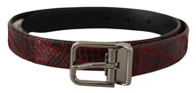 Load image into Gallery viewer, Dolce &amp; Gabbana Elegant Red Exotic Leather Belt
