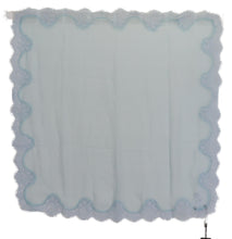 Load image into Gallery viewer, Dolce &amp; Gabbana Light Blue Lace Silk Shawl Square Wrap Scarf
