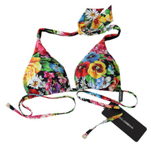 Load image into Gallery viewer, Dolce &amp; Gabbana Vibrant Floral Print Bikini Top
