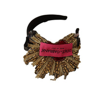 Load image into Gallery viewer, Dolce &amp; Gabbana Regal Gold Silk Diadem Headband
