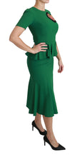 Load image into Gallery viewer, Dolce &amp; Gabbana Enchanted Green Mermaid Midi Dress

