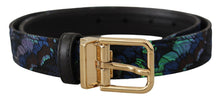 Load image into Gallery viewer, Dolce &amp; Gabbana Elegant Multicolor Leather Belt with Gold Buckle
