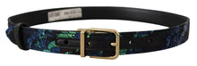 Load image into Gallery viewer, Dolce &amp; Gabbana Elegant Multicolor Leather Belt with Gold Buckle
