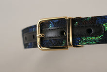 Load image into Gallery viewer, Dolce &amp; Gabbana Elegant Multicolor Leather Belt with Gold Buckle
