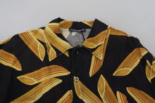 Load image into Gallery viewer, Dolce &amp; Gabbana Black Linen Shirt with Penne Rigate Print
