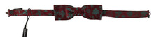 Load image into Gallery viewer, Dolce &amp; Gabbana Elegant Maroon Patterned Bow Tie
