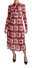 Load image into Gallery viewer, Dolce &amp; Gabbana Elegant Bellezza Print Silk Maxi Dress
