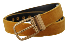 Load image into Gallery viewer, Dolce &amp; Gabbana Elegant Velvet Gold Buckle Women&#39;s Belt
