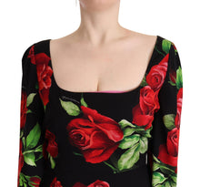 Load image into Gallery viewer, Dolce &amp; Gabbana Elegant Floral Print Silk Sheath Dress
