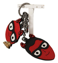 Load image into Gallery viewer, Dolce &amp; Gabbana Elegant Red Leather &amp; Brass Designer Keyring
