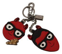 Load image into Gallery viewer, Dolce &amp; Gabbana Elegant Red Leather &amp; Brass Designer Keyring
