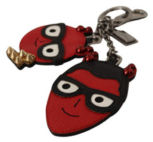 Load image into Gallery viewer, Dolce &amp; Gabbana Elegant Red Leather &amp; Brass Designer Keyring
