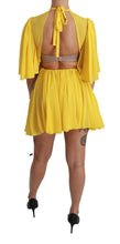 Load image into Gallery viewer, Dolce &amp; Gabbana Silk Pleated A-line Mini Dress in Sunshine Yellow
