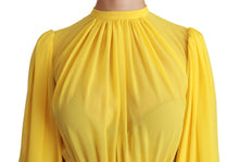 Load image into Gallery viewer, Dolce &amp; Gabbana Silk Pleated A-line Mini Dress in Sunshine Yellow
