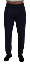Load image into Gallery viewer, Dolce &amp; Gabbana Blue Cotton Slim Trousers Chinos Pants
