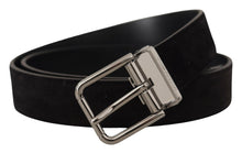 Load image into Gallery viewer, Dolce &amp; Gabbana Elegant Black Leather Grosgrain Belt
