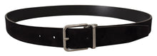 Load image into Gallery viewer, Dolce &amp; Gabbana Elegant Black Leather Grosgrain Belt
