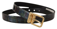 Load image into Gallery viewer, Dolce &amp; Gabbana Elegant Black Vernice Leather Belt
