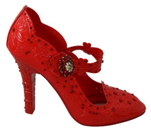 Load image into Gallery viewer, Dolce &amp; Gabbana Chic Red Crystal Cinderella Pumps
