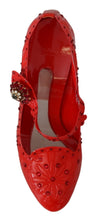 Load image into Gallery viewer, Dolce &amp; Gabbana Chic Red Crystal Cinderella Pumps
