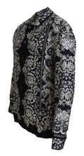 Load image into Gallery viewer, Dolce &amp; Gabbana Blue Silk Floral Baroque Satin Casual Shirt
