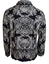 Load image into Gallery viewer, Dolce &amp; Gabbana Blue Silk Floral Baroque Satin Casual Shirt
