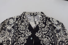 Load image into Gallery viewer, Dolce &amp; Gabbana Blue Silk Floral Baroque Satin Casual Shirt
