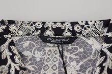 Load image into Gallery viewer, Dolce &amp; Gabbana Blue Silk Floral Baroque Satin Casual Shirt
