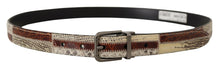 Load image into Gallery viewer, Dolce &amp; Gabbana Multicolor Patchwork Snakeskin Belt
