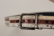 Load image into Gallery viewer, Dolce &amp; Gabbana Multicolor Patchwork Snakeskin Belt
