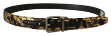 Load image into Gallery viewer, Dolce &amp; Gabbana Multicolor Leather Belt with Black Buckle
