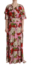 Load image into Gallery viewer, Dolce &amp; Gabbana Enchanting Floral Silk Maxi Dress
