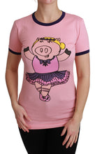Load image into Gallery viewer, Dolce &amp; Gabbana Pink YEAR OF THE PIG Top Cotton T-shirt
