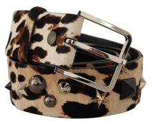 Load image into Gallery viewer, Dolce &amp; Gabbana Elegant Leopard Print Leather Belt

