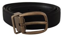 Load image into Gallery viewer, Dolce &amp; Gabbana Elegant Grosgrain Leather Belt - Black
