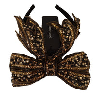 Load image into Gallery viewer, Dolce &amp; Gabbana Elegant Gold Embellished Silk Diadem
