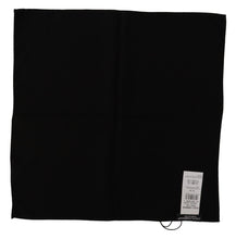 Load image into Gallery viewer, Dolce &amp; Gabbana Black 100% Silk Square Handkerchief Scarf
