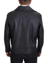 Load image into Gallery viewer, Dolce &amp; Gabbana Elegant Black Leather Biker Jacket
