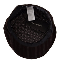 Load image into Gallery viewer, Dolce &amp; Gabbana Elegant Striped Wool Blend Newsboy Cap
