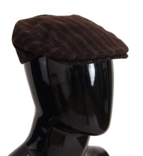 Load image into Gallery viewer, Dolce &amp; Gabbana Elegant Striped Wool Blend Newsboy Cap
