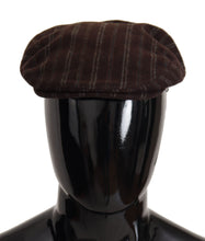 Load image into Gallery viewer, Dolce &amp; Gabbana Elegant Striped Wool Blend Newsboy Cap
