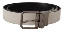 Load image into Gallery viewer, Dolce &amp; Gabbana Elegant White Leather Belt with Silver Buckle
