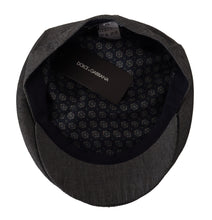 Load image into Gallery viewer, Dolce &amp; Gabbana Gray Newsboy Men Capello Cotton Blend Hat
