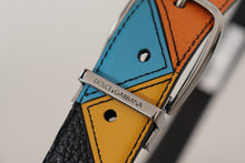 Load image into Gallery viewer, Dolce &amp; Gabbana Elegant Multicolor Leather Belt with Silver Buckle
